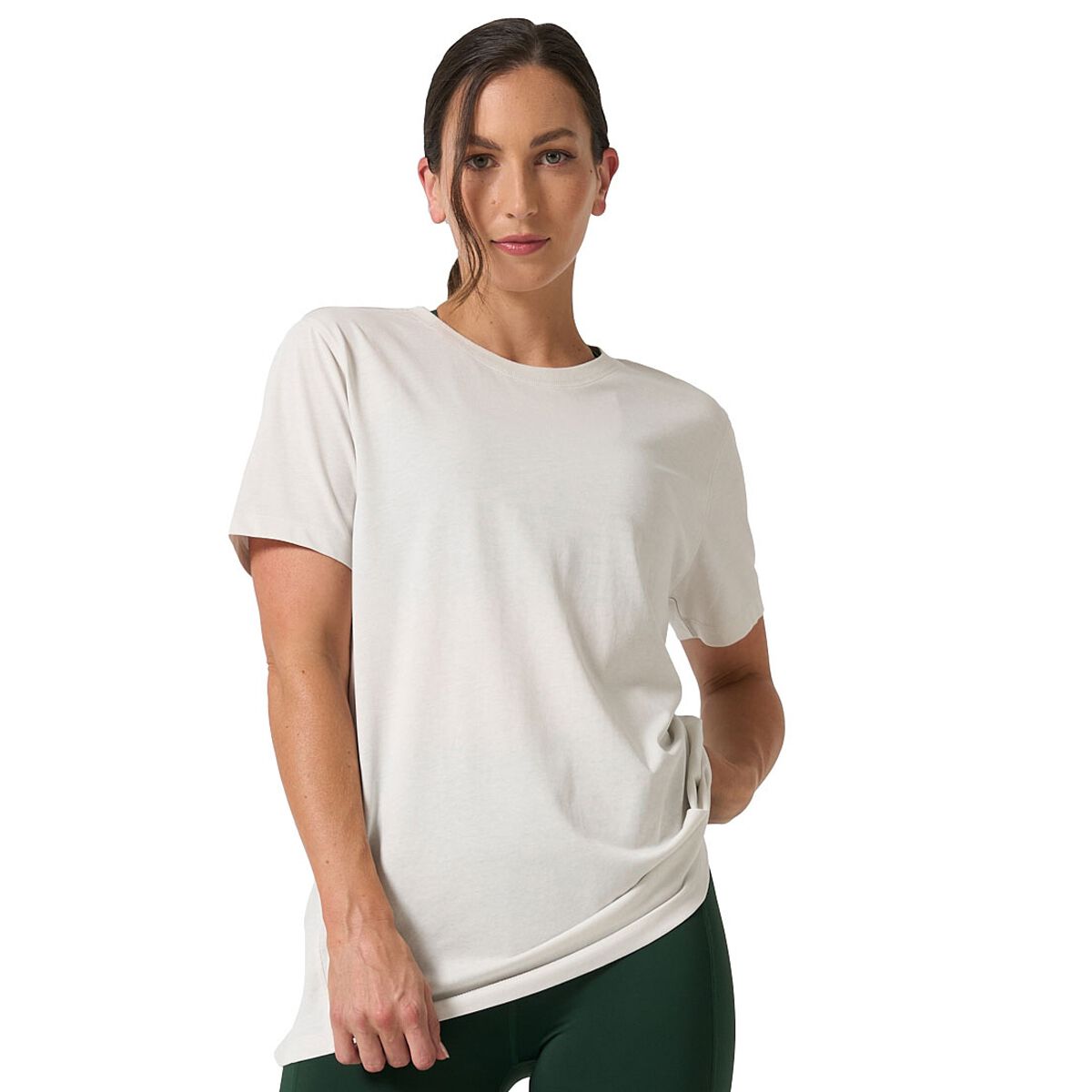 Ell & Voo Womens Essentials Training Long Sleve Tee - Offwhite