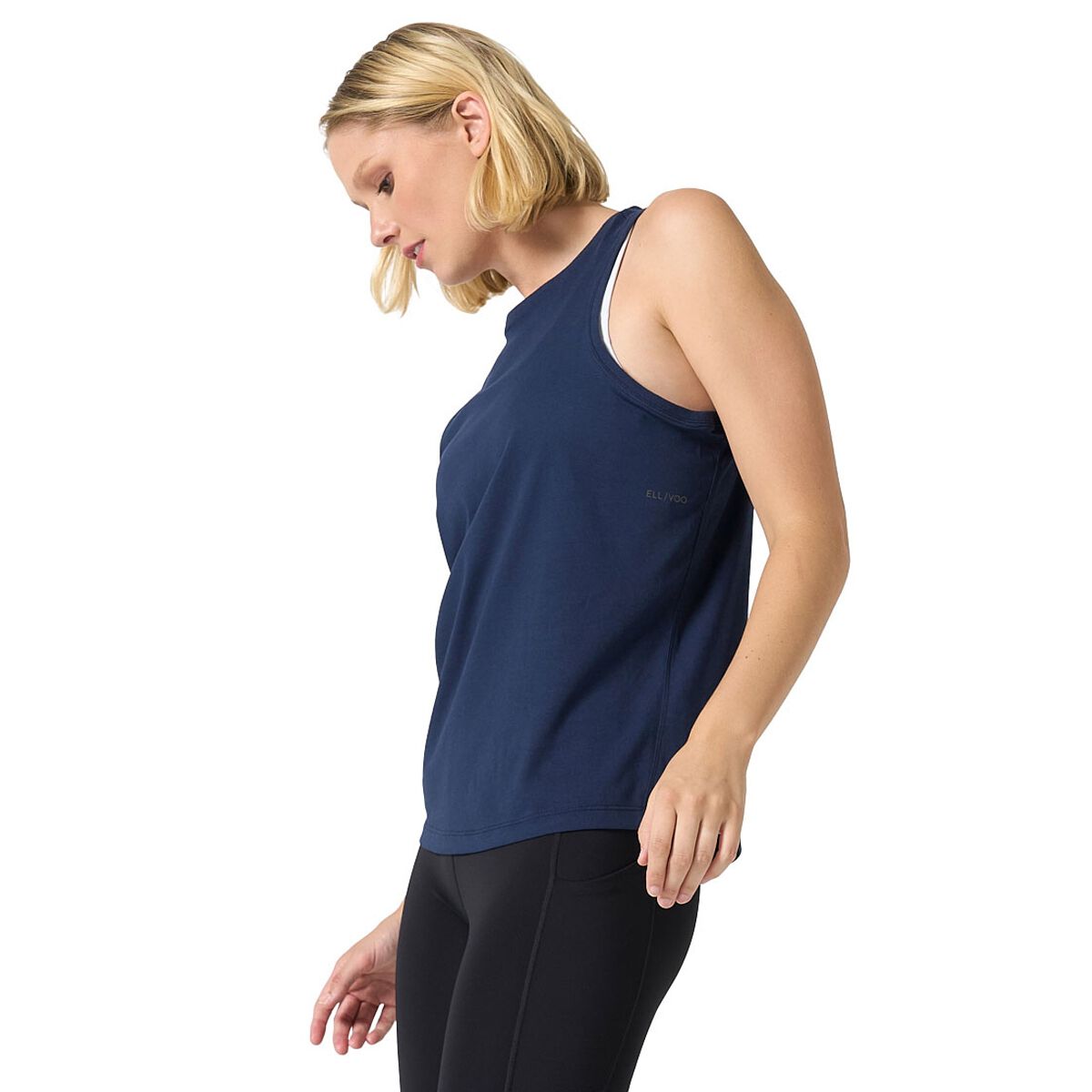 Ell & Voo Womens Essentials Training Tank - Navy slider