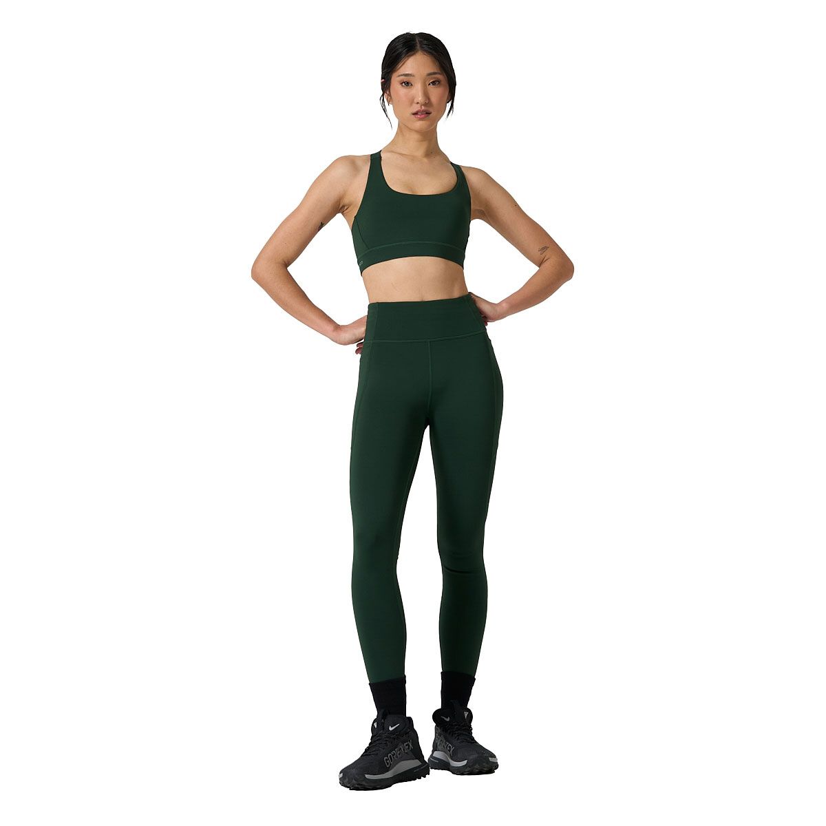 Ell & Voo Womens Kara Crop - Darkgreen slider