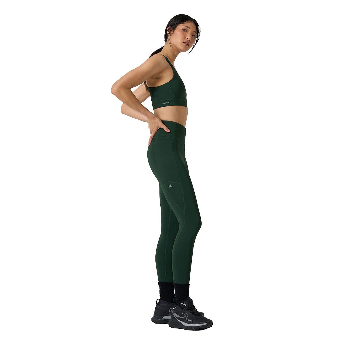 Ell & Voo Womens Kara Crop - Darkgreen slider