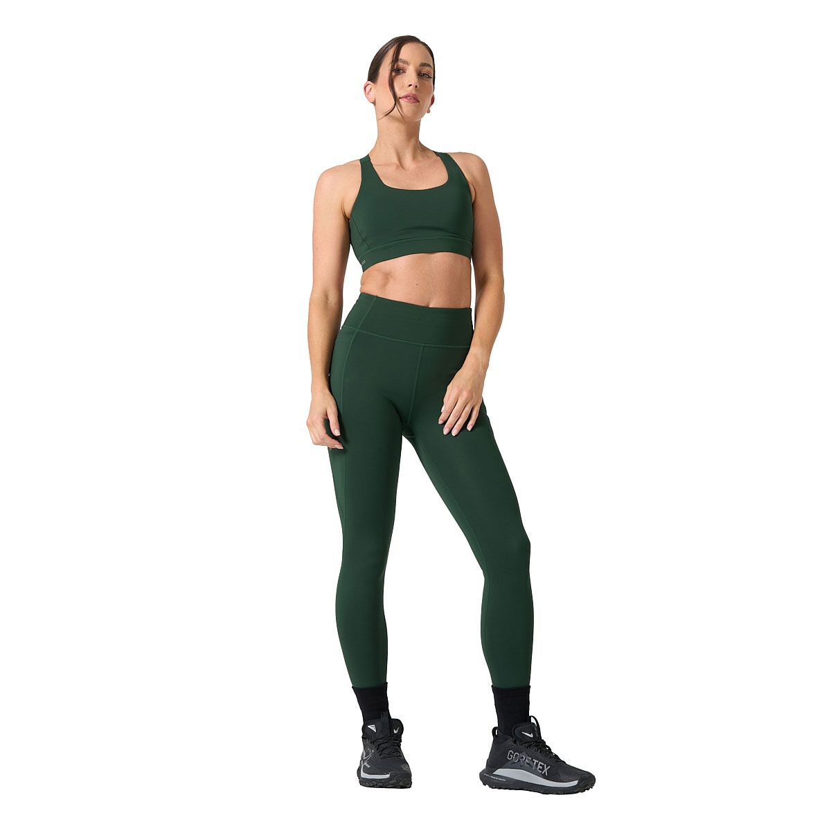 Ell & Voo Womens Kara HR 7/8 Pocket Tights - Darkgreen slider