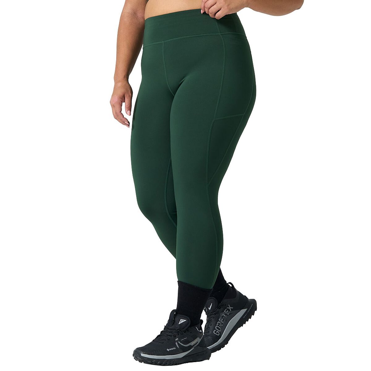 Ell & Voo Womens Kara HR 7/8 Pocket Tights - Darkgreen slider