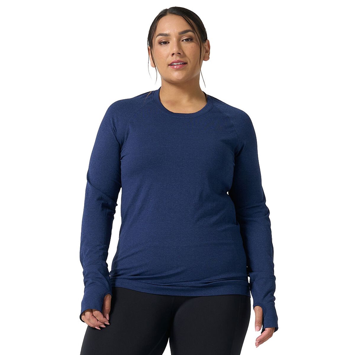 Ell & Voo Womens Reili Seam Free Long Sleeve Tee - Blue slider