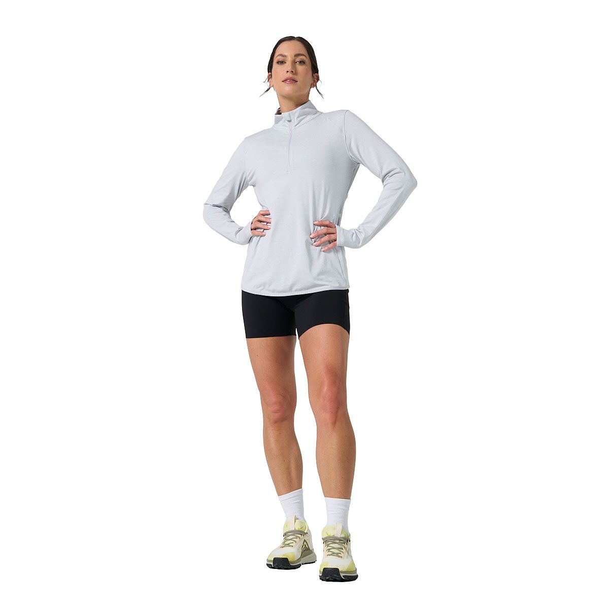 Ell/Voo Womens Alva 1/4 Zip Long Sleeve Top - Silvermarle slider