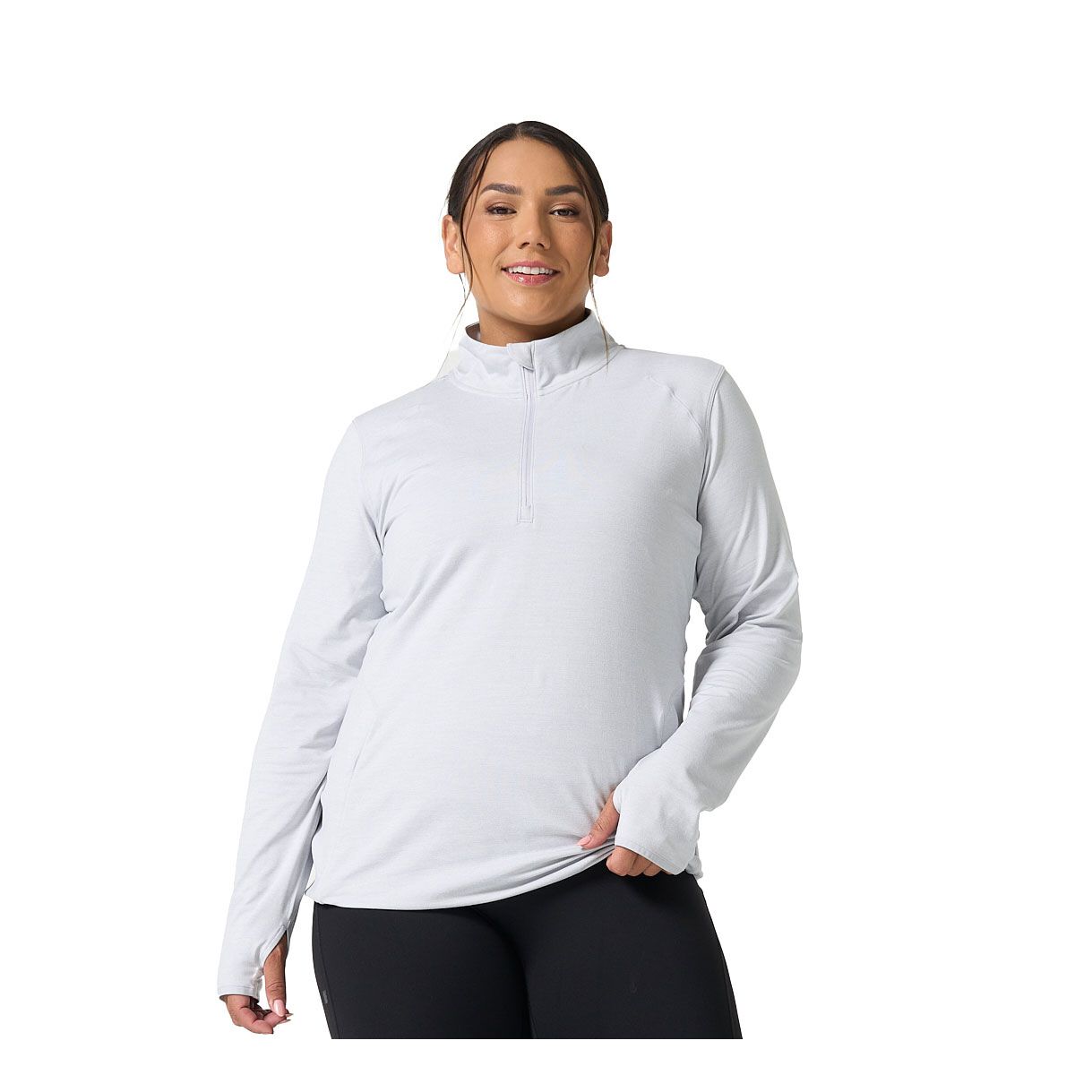 Ell/Voo Womens Alva 1/4 Zip Long Sleeve Top - Silvermarle slider