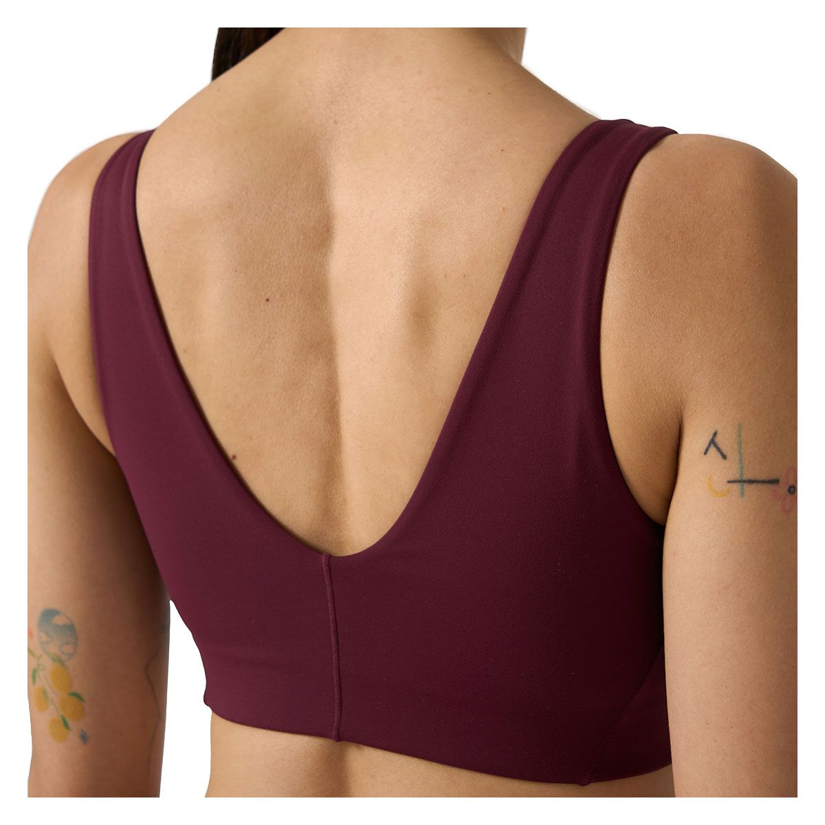 Ell/Voo Womens Averi Crop Sports Bra - Burgundy slider