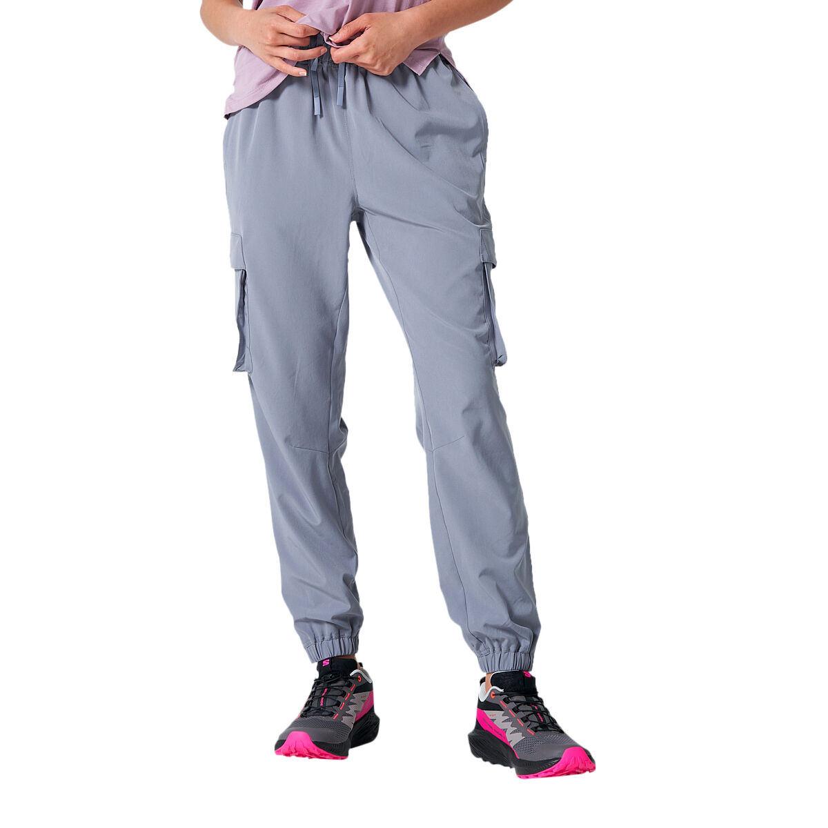 Ell/Voo Womens Cori Cargo Pants Grey 3XL - Grey