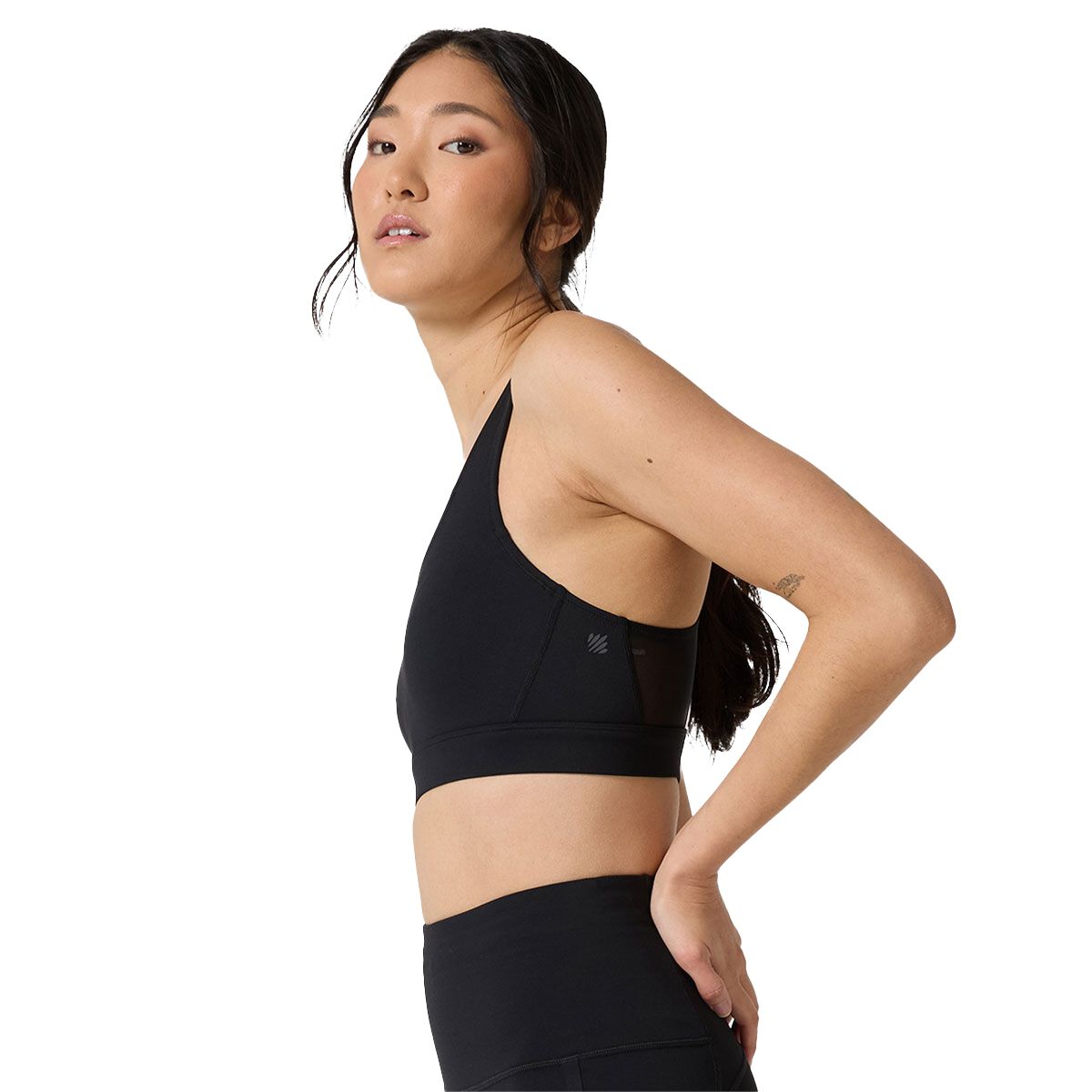 Ell/Voo Womens Dakota Crop Sports Bra Black XS - Black slider