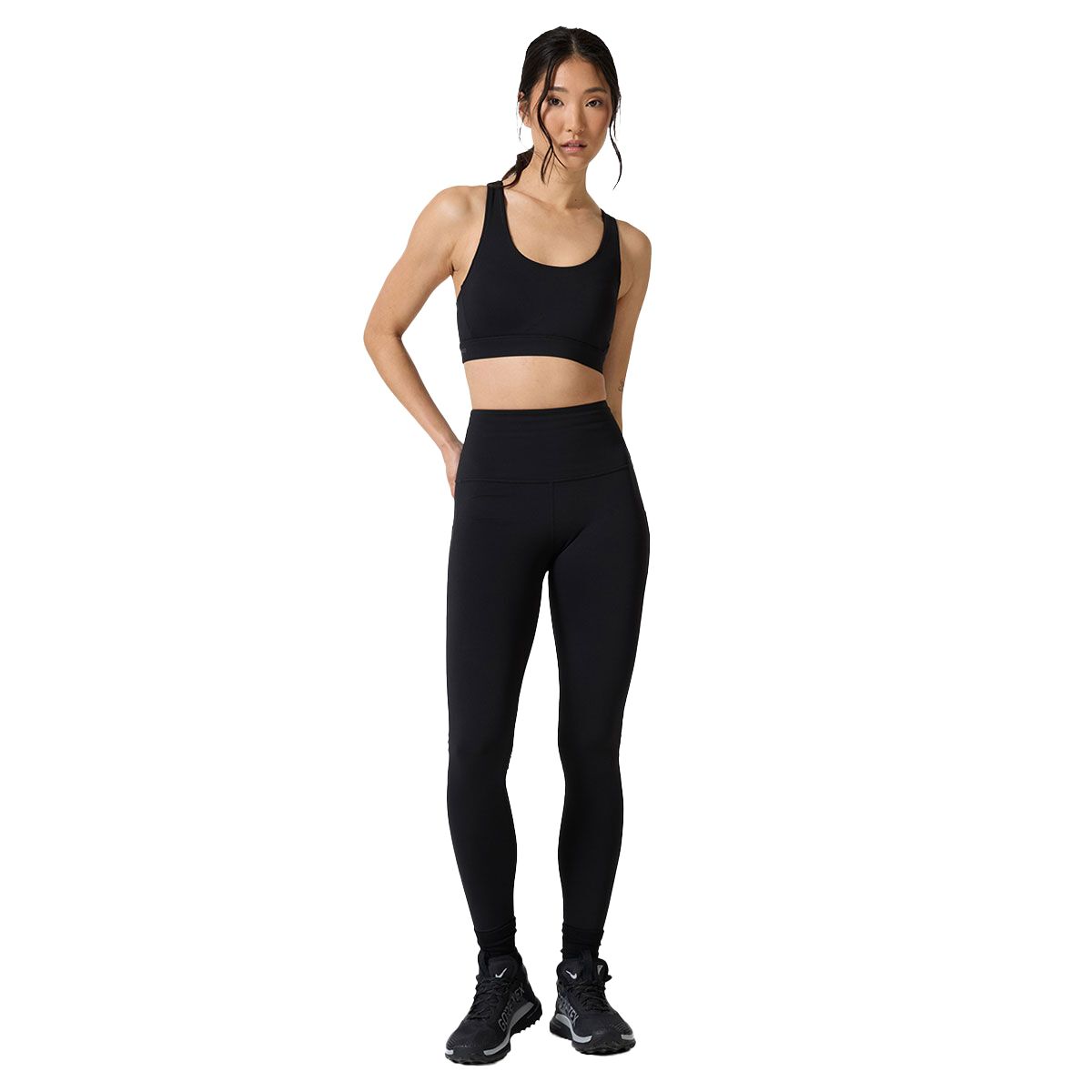 Ell/Voo Womens Dakota Crop Sports Bra Black XS - Black slider
