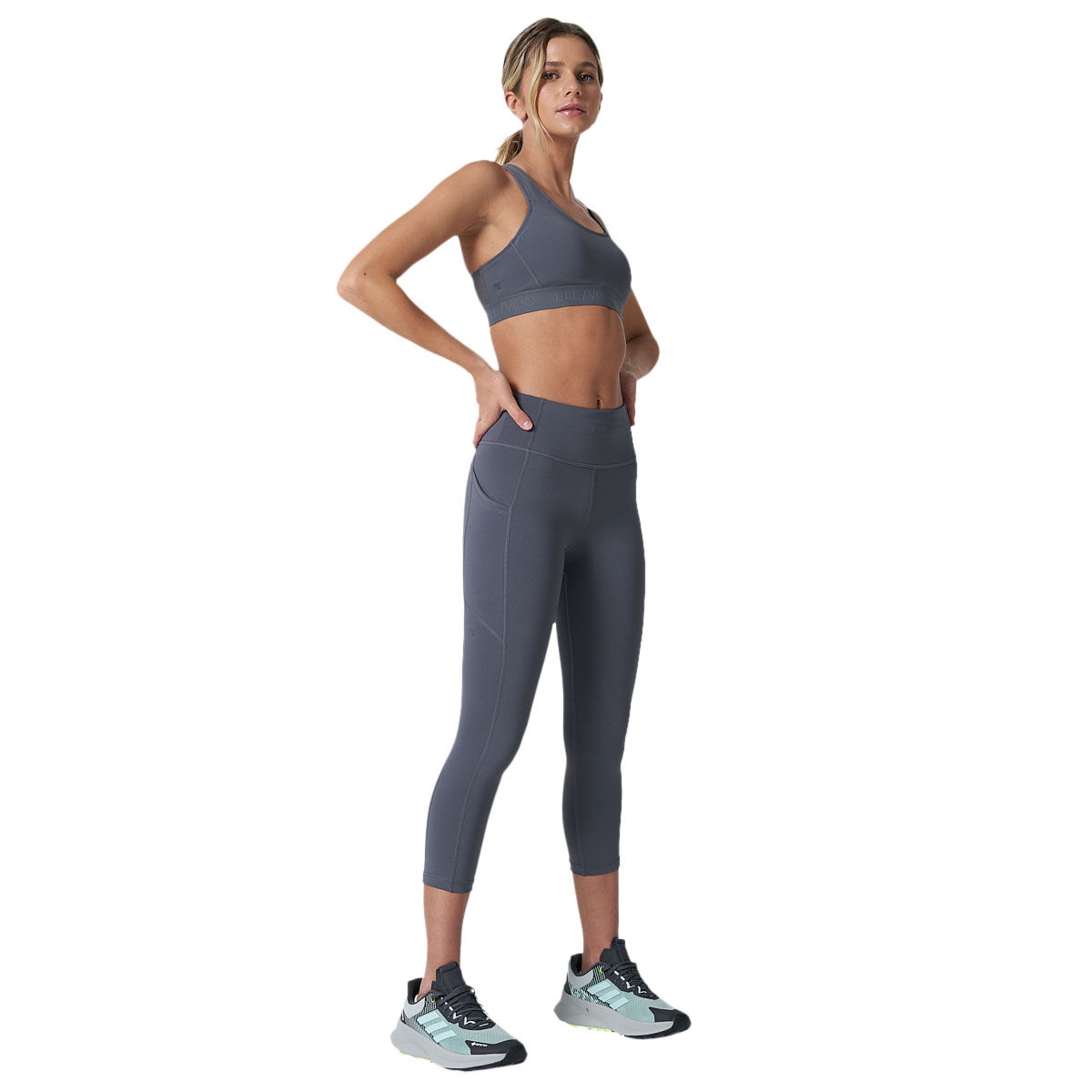 Ell/Voo Womens Essentials 3/4 Pocket Tights Charcoal S - Charcoal slider