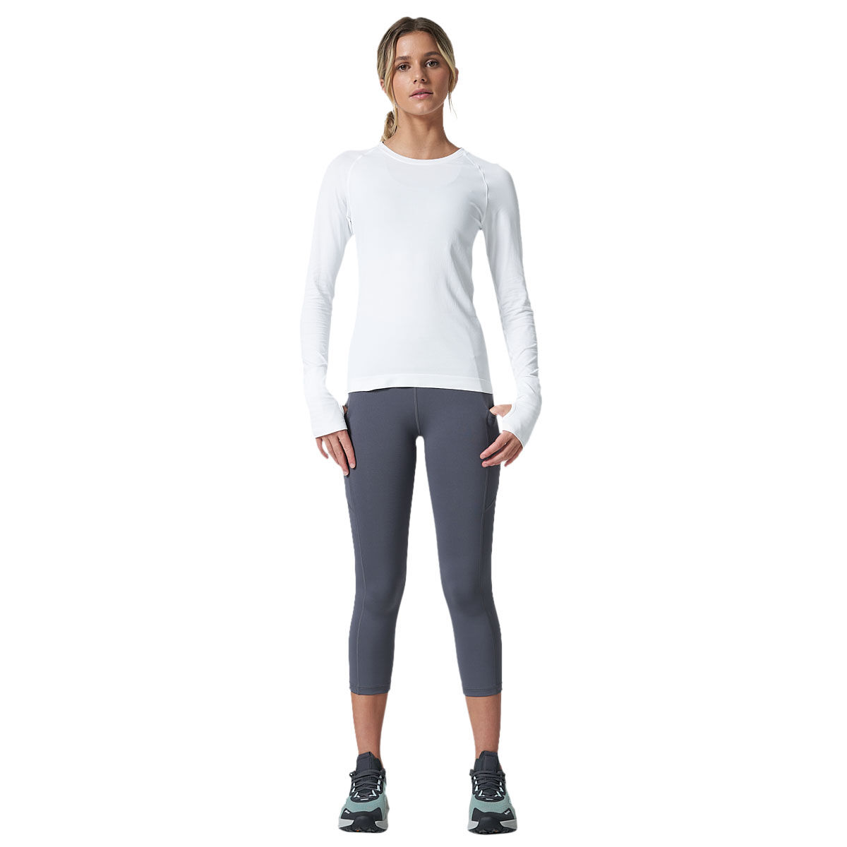 Ell/Voo Womens Essentials 3/4 Pocket Tights Charcoal S - Charcoal slider