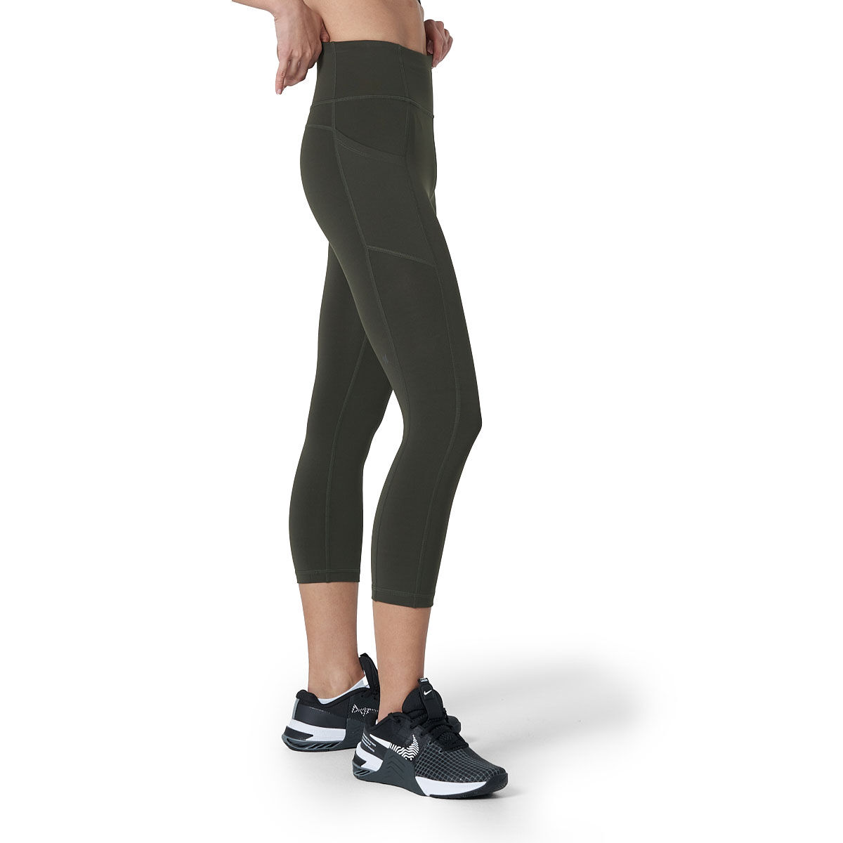 Ell/Voo Womens Essentials 3/4 Pocket Tights Khaki XS - Khaki slider