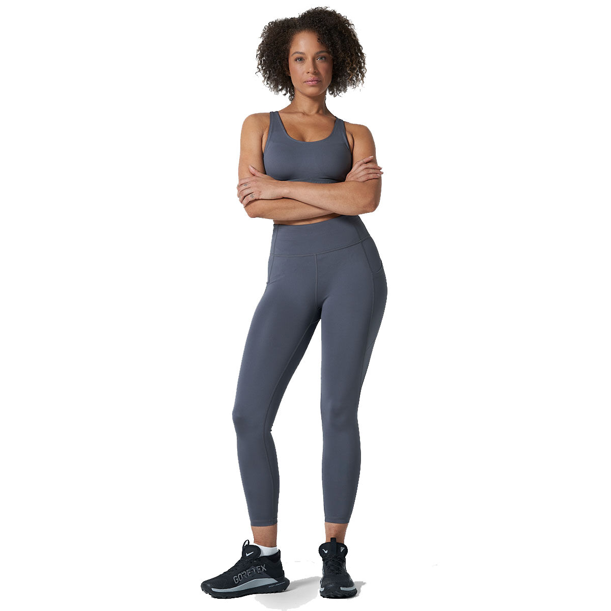 Ell/Voo Womens Essentials 7/8 Pocket Tights Charcoal M - Charcoal slider