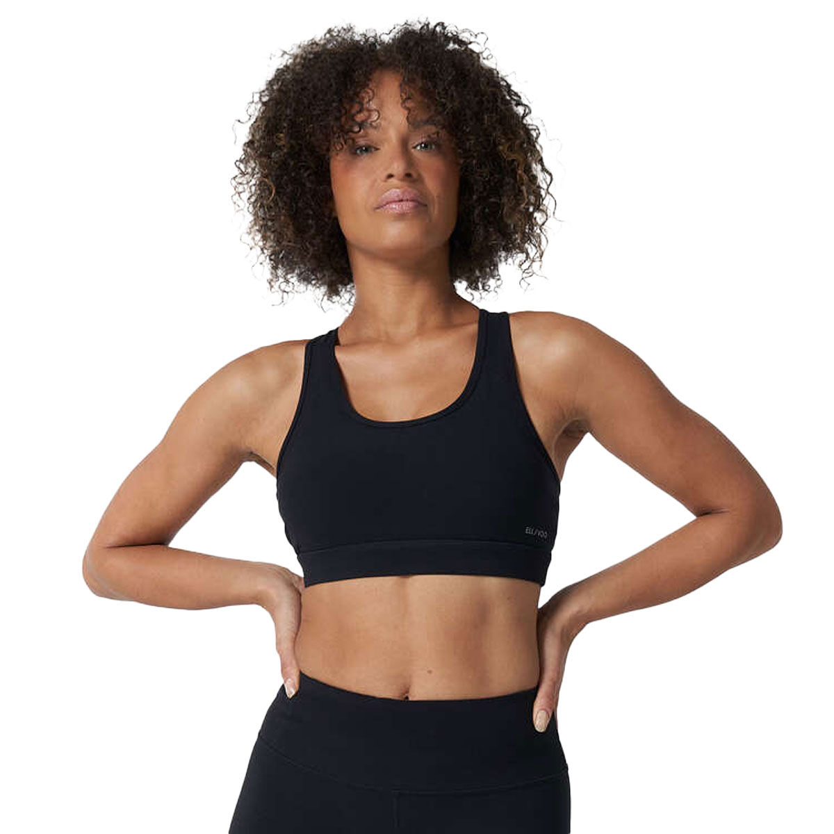 Ell/Voo Womens Essentials Crop Sports Bra - White slider