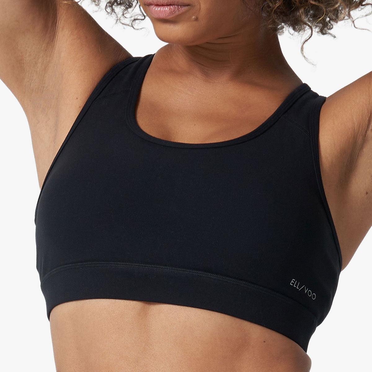 Ell/Voo Womens Essentials Crop Sports Bra - White slider