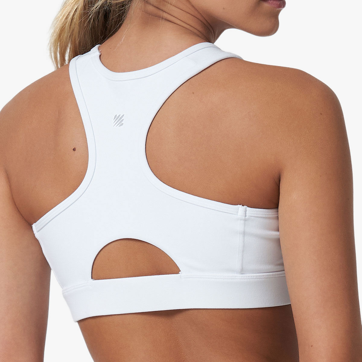 Ell/Voo Womens Essentials Crop Sports Bra - White slider