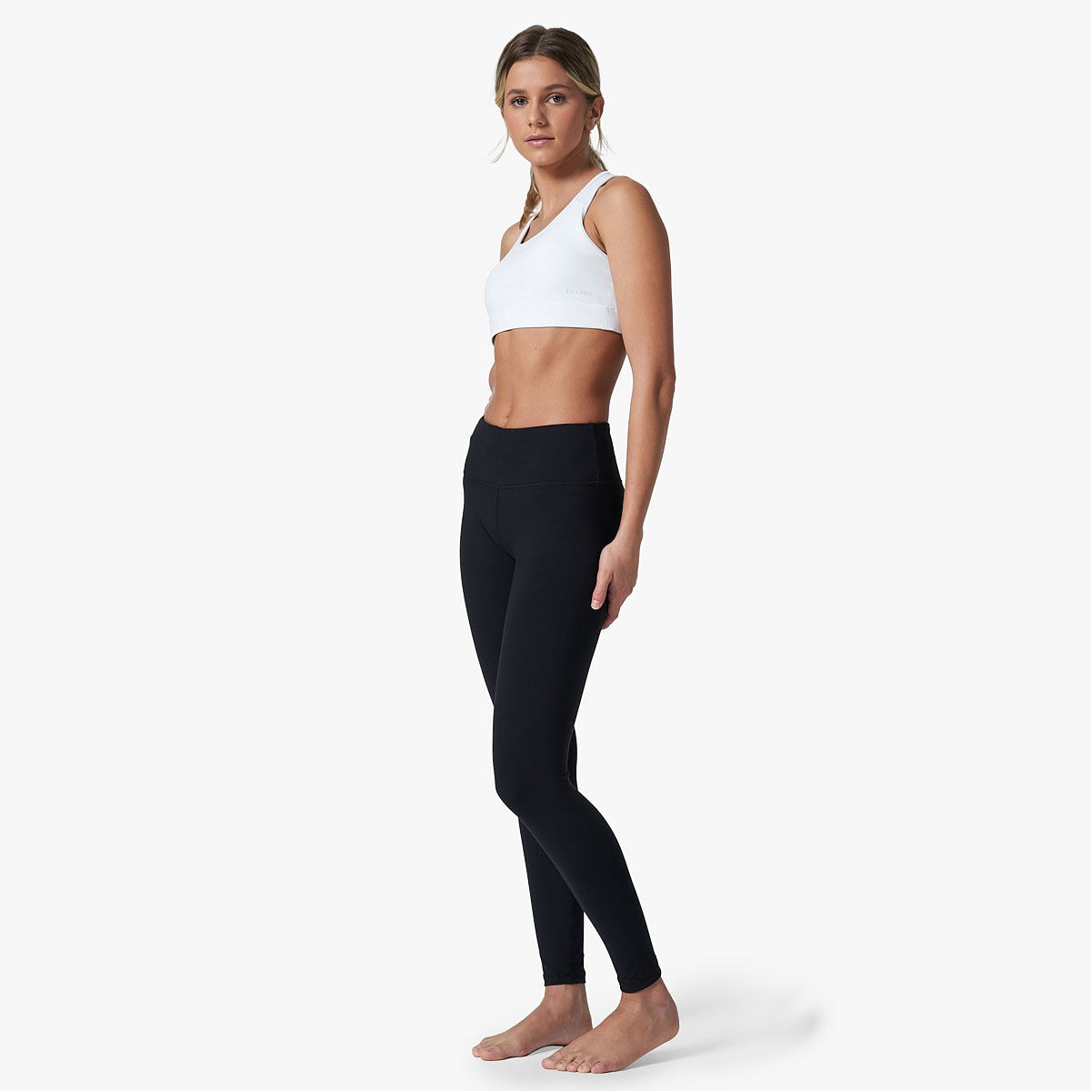 Ell/Voo Womens Essentials Crop Sports Bra - White slider