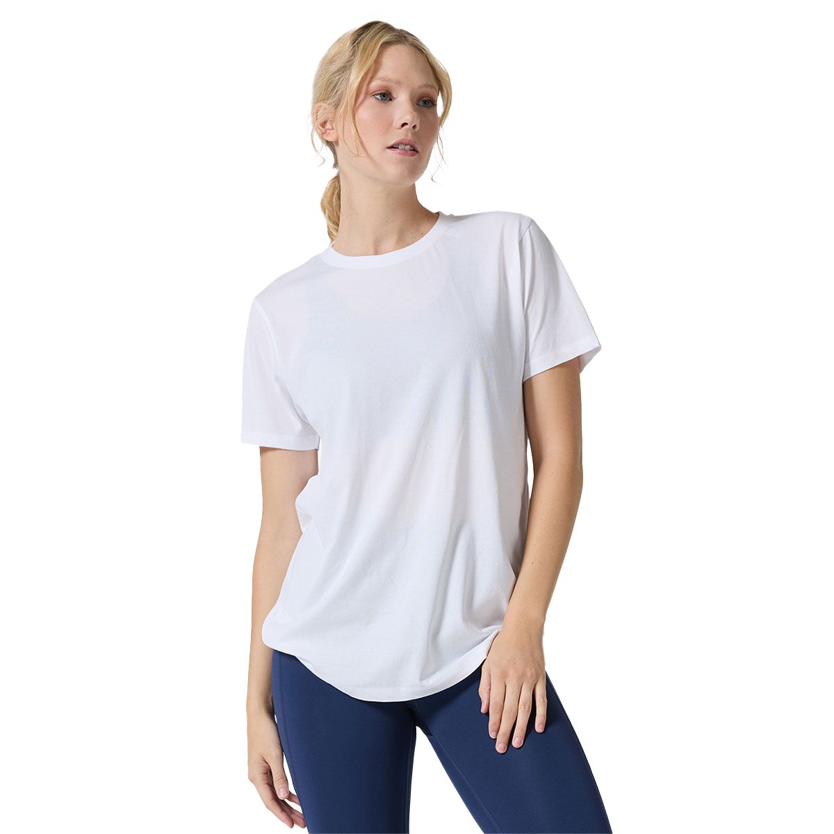 Ell/Voo Womens Essentials Long Training Tee - White slider