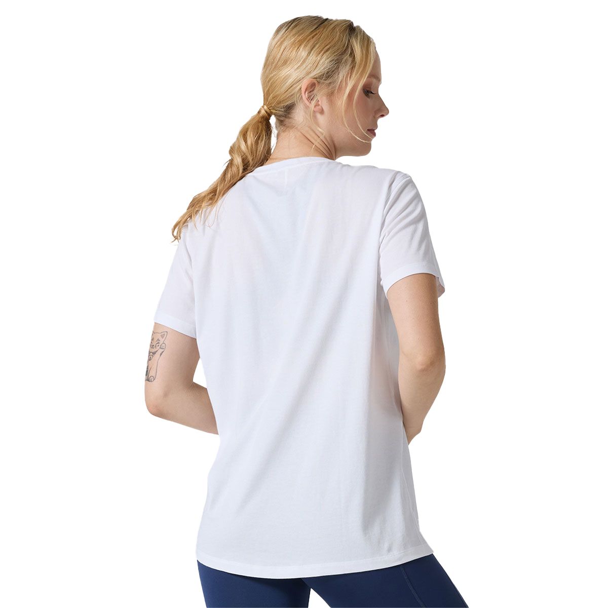 Ell/Voo Womens Essentials Long Training Tee - White slider