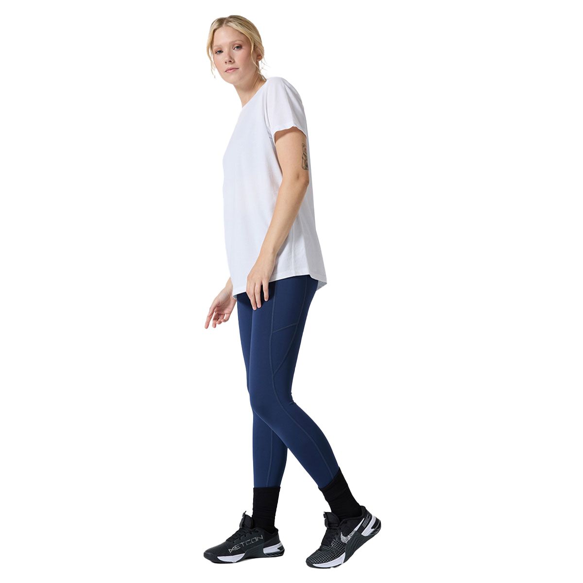 Ell/Voo Womens Essentials Long Training Tee - White slider