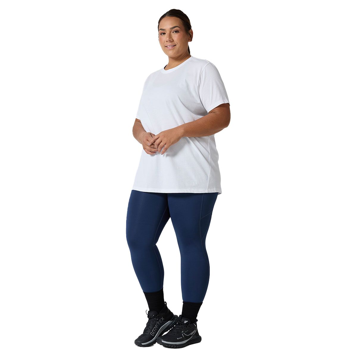 Ell/Voo Womens Essentials Long Training Tee - White slider