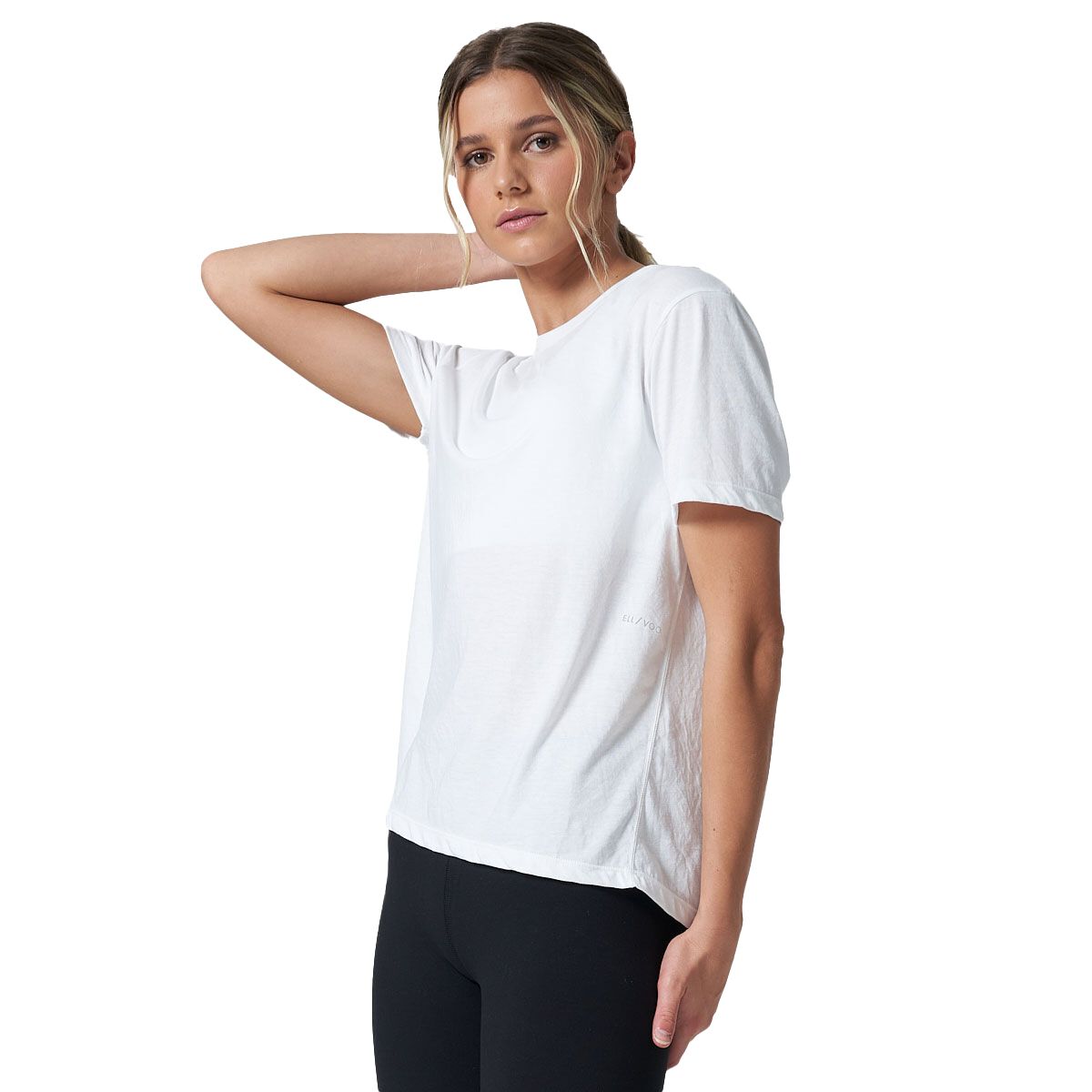 Ell/Voo Womens Essentials Relaxed Tee - White slider