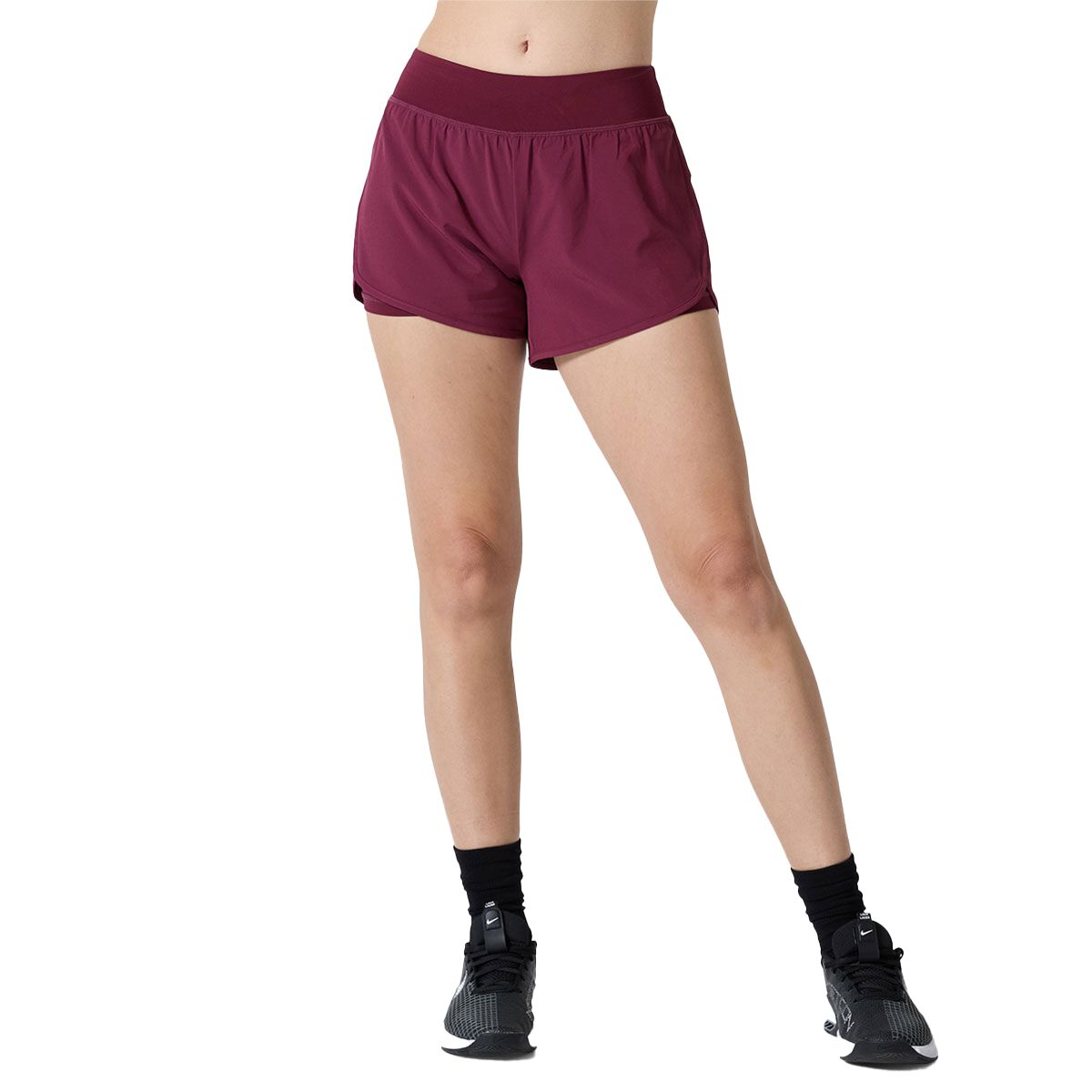 Ell/Voo Womens Essentials Shorts - Burgundy slider