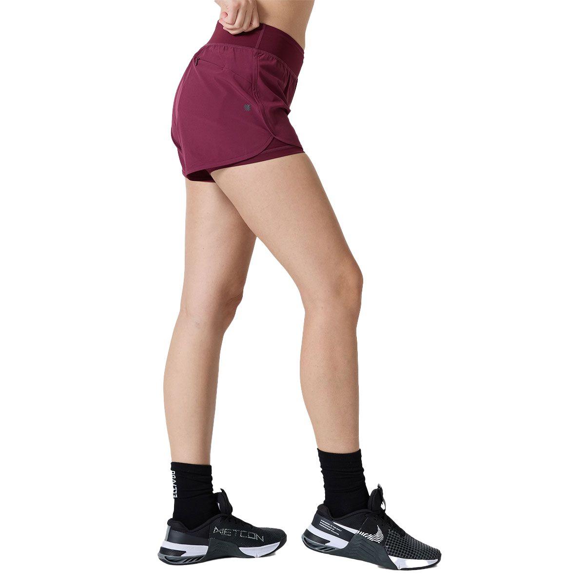 Ell/Voo Womens Essentials Shorts - Burgundy slider