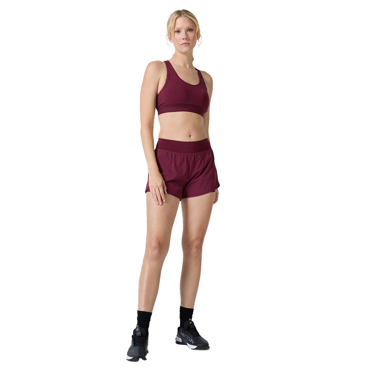 Ell/Voo Womens Essentials Shorts - Burgundy slider