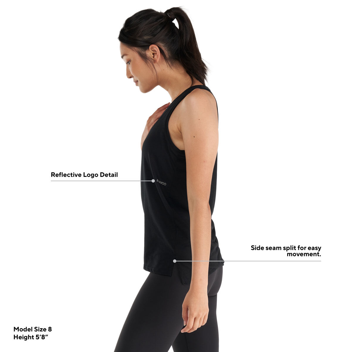 Ell/Voo Womens Essentials Tank - Black slider