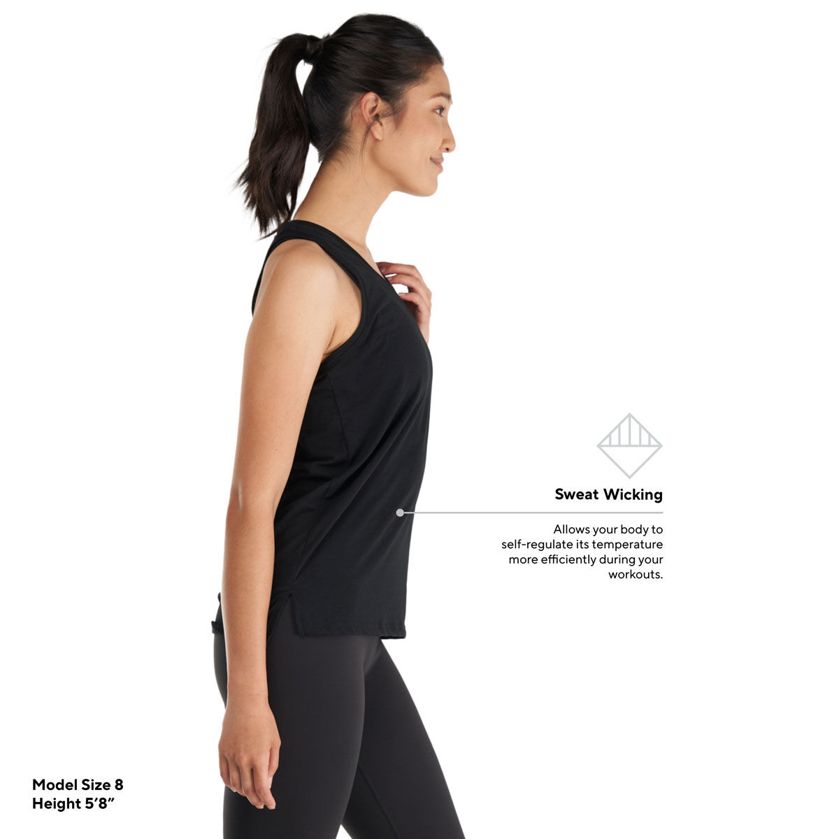 Ell/Voo Womens Essentials Tank - Black slider