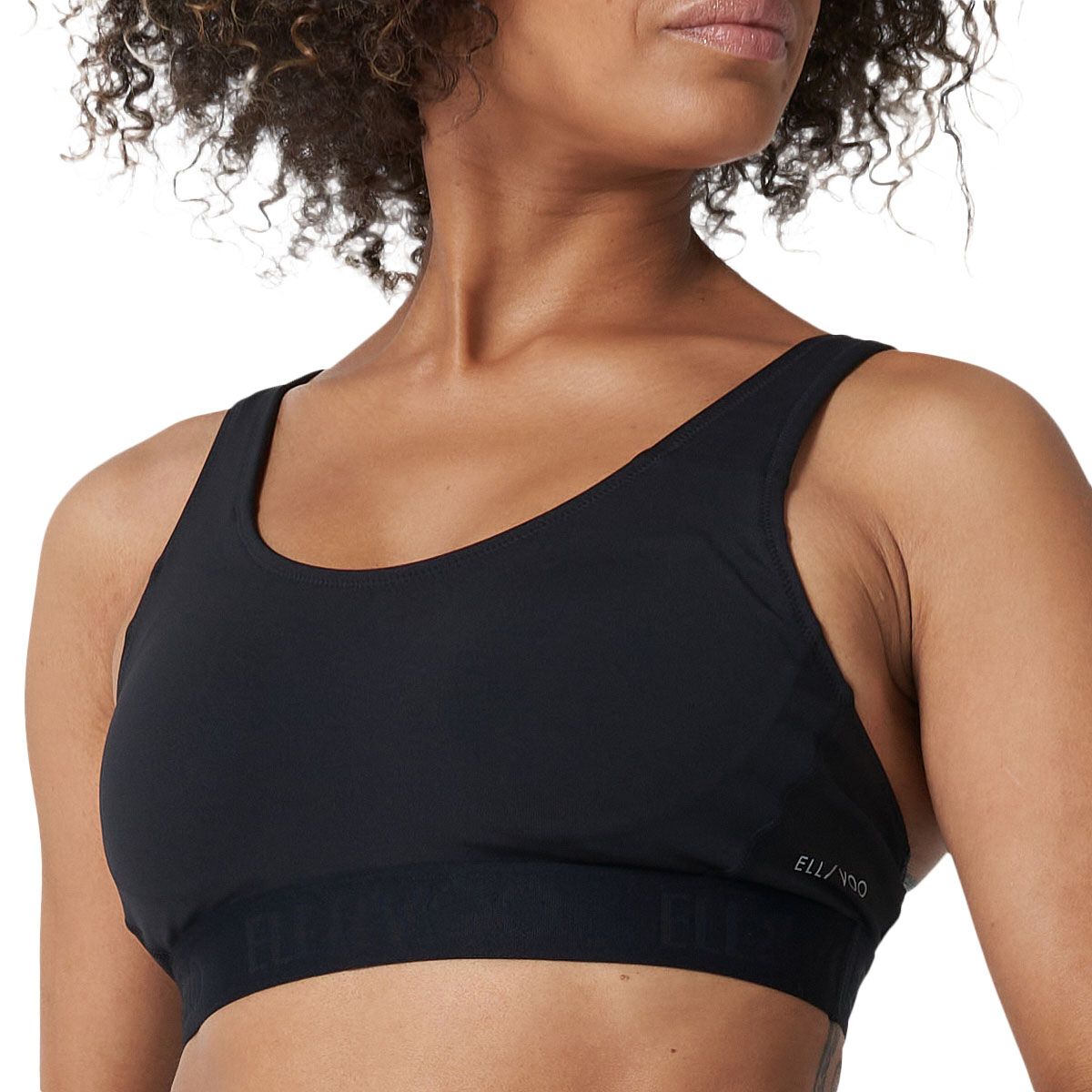 Ell/Voo Womens Essentials Training Crop Sports Bra - White slider