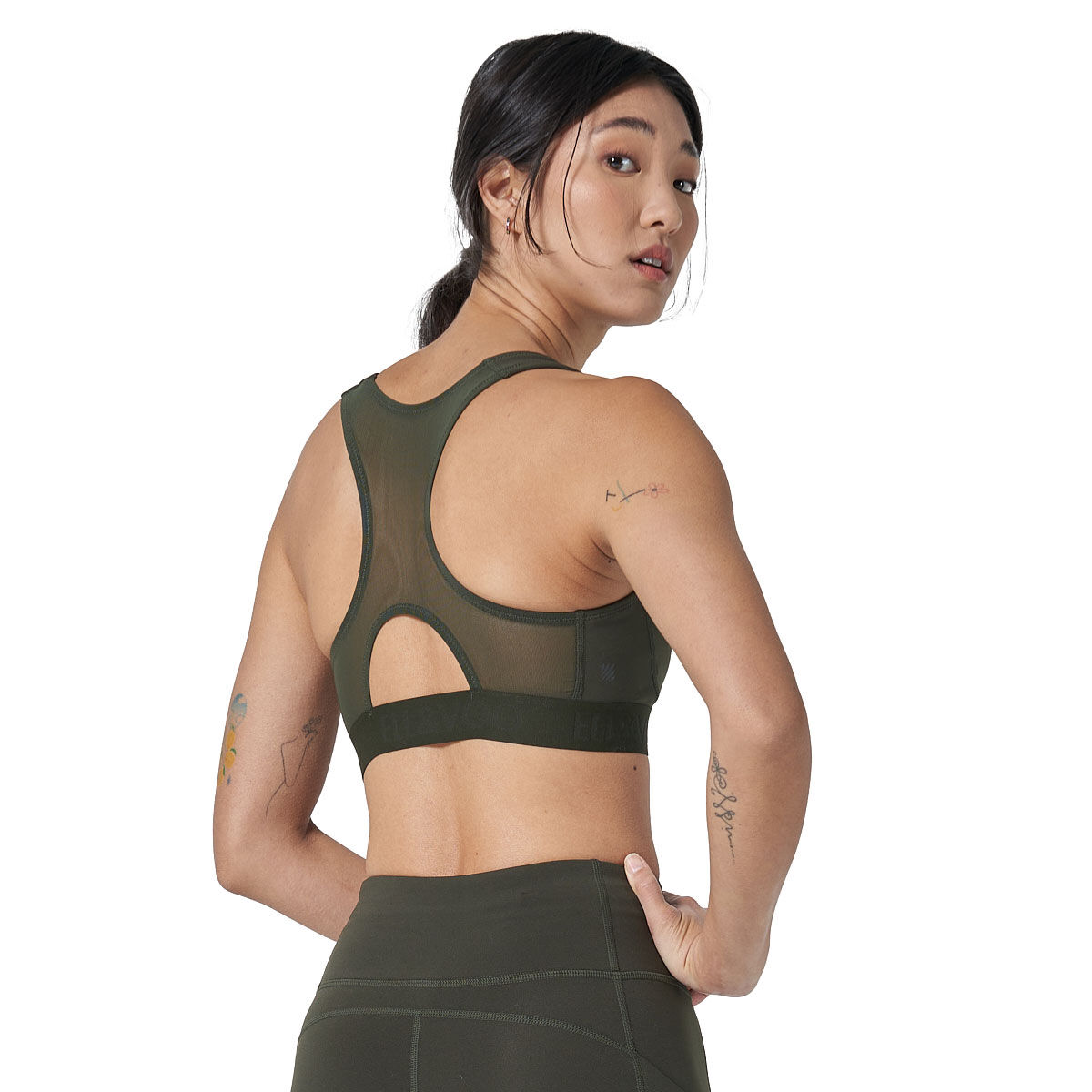 Ell/Voo Womens Essentials Training Sports Bra Khaki XS - Khaki slider