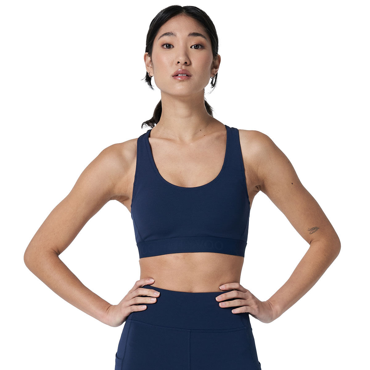 Ell/Voo Womens Essentials Training Sports Bra - Navy slider