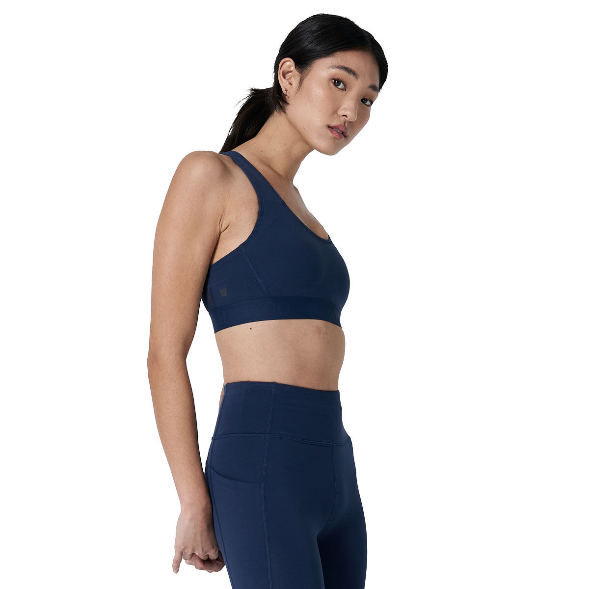 Ell/Voo Womens Essentials Training Sports Bra - Navy slider