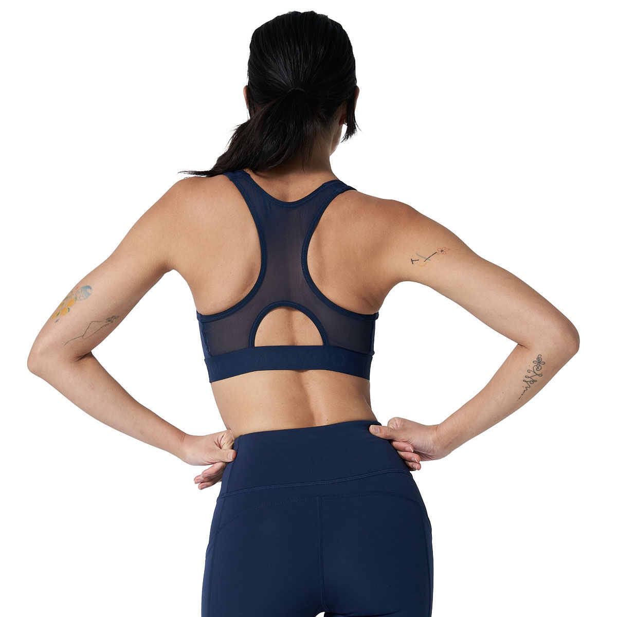 Ell/Voo Womens Essentials Training Sports Bra - Navy slider