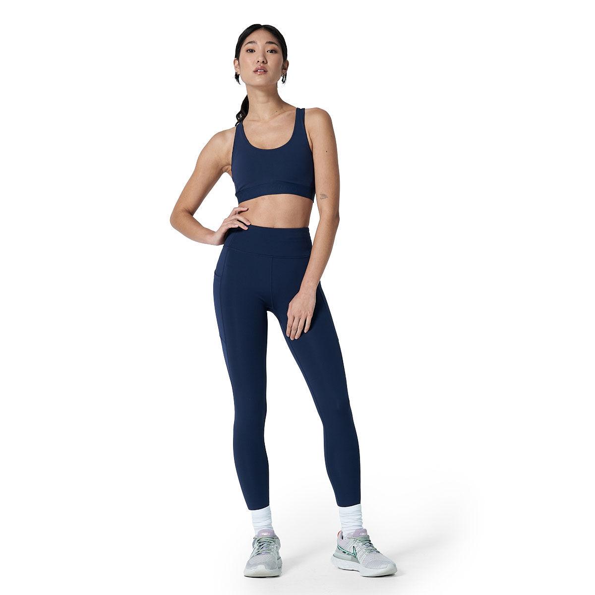 Ell/Voo Womens Essentials Training Sports Bra - Navy slider