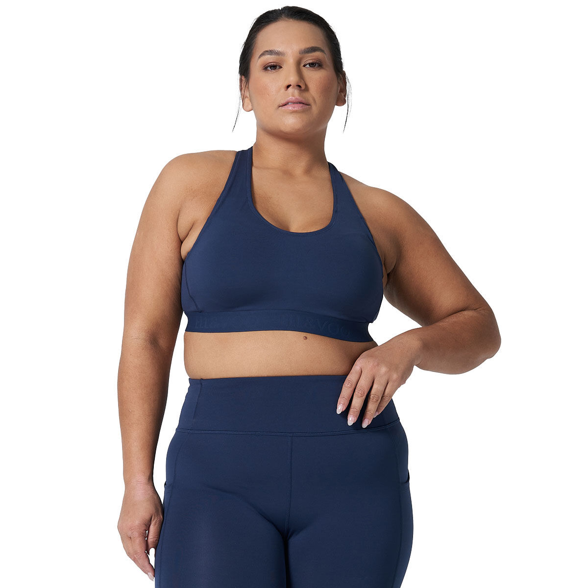 Ell/Voo Womens Essentials Training Sports Bra - Navy slider