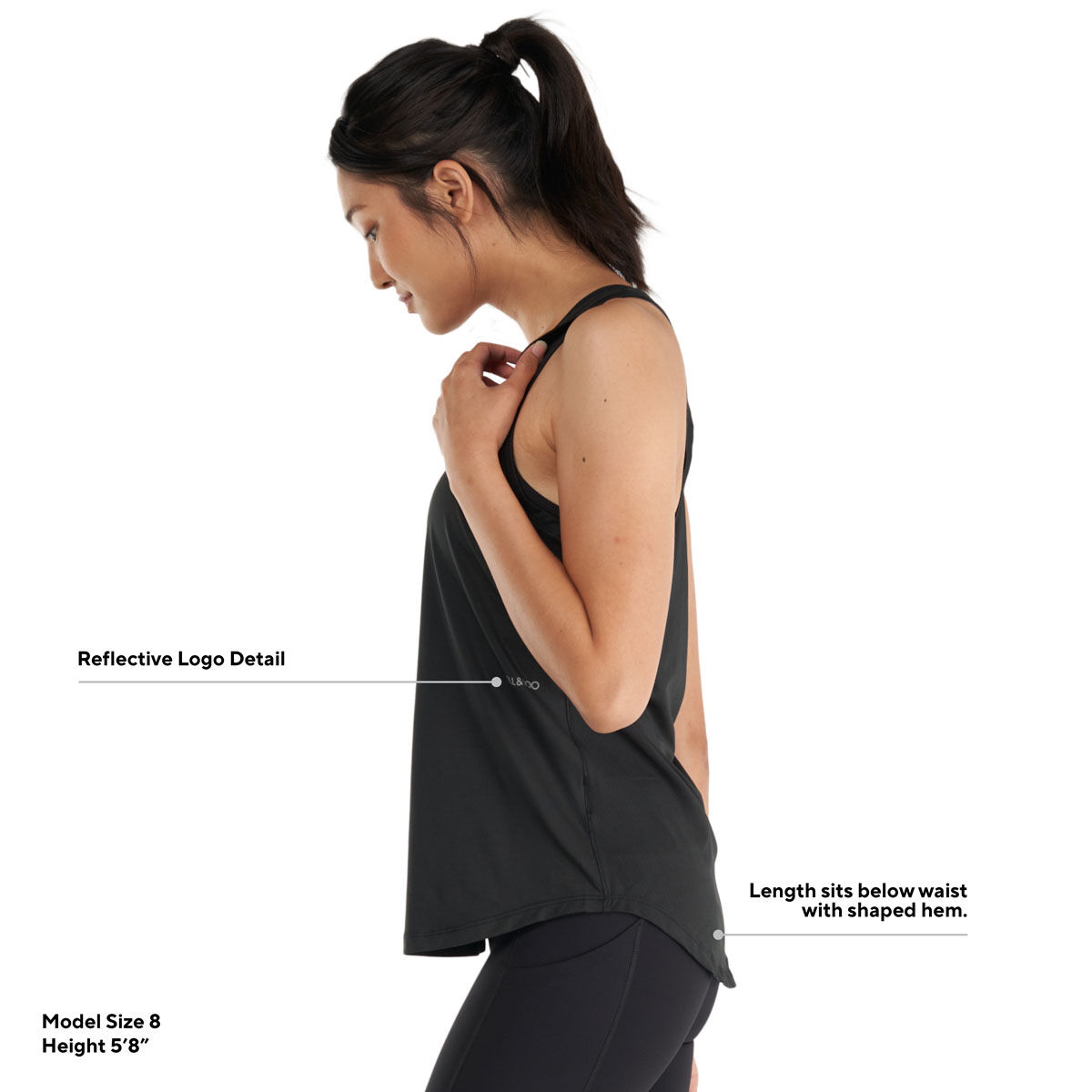 Ell/Voo Womens Essentials Workout Tank - Black slider