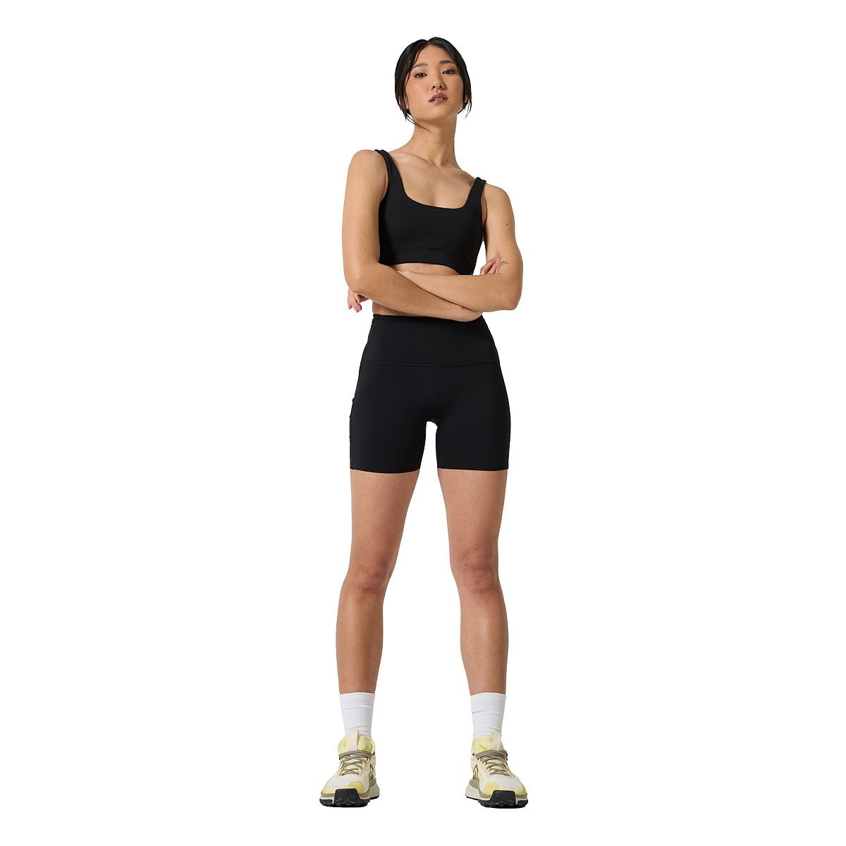 Ell/Voo Womens Hera 5 Inch Training Tights - Black slider