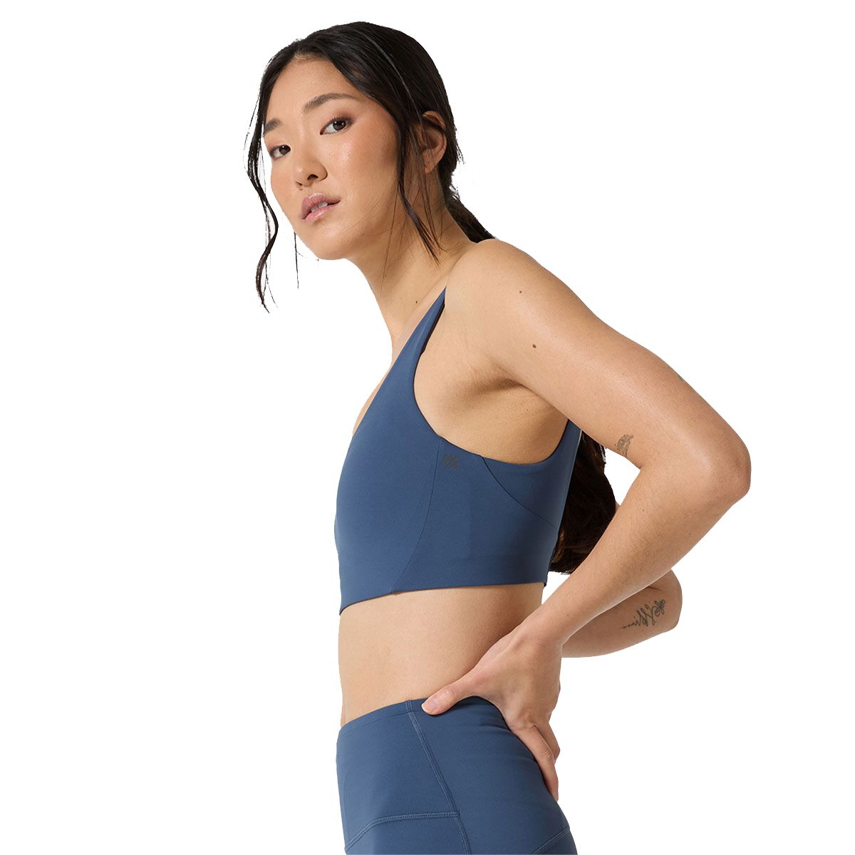 Ell/Voo Womens Hera Crop Sports Bra - Blue slider