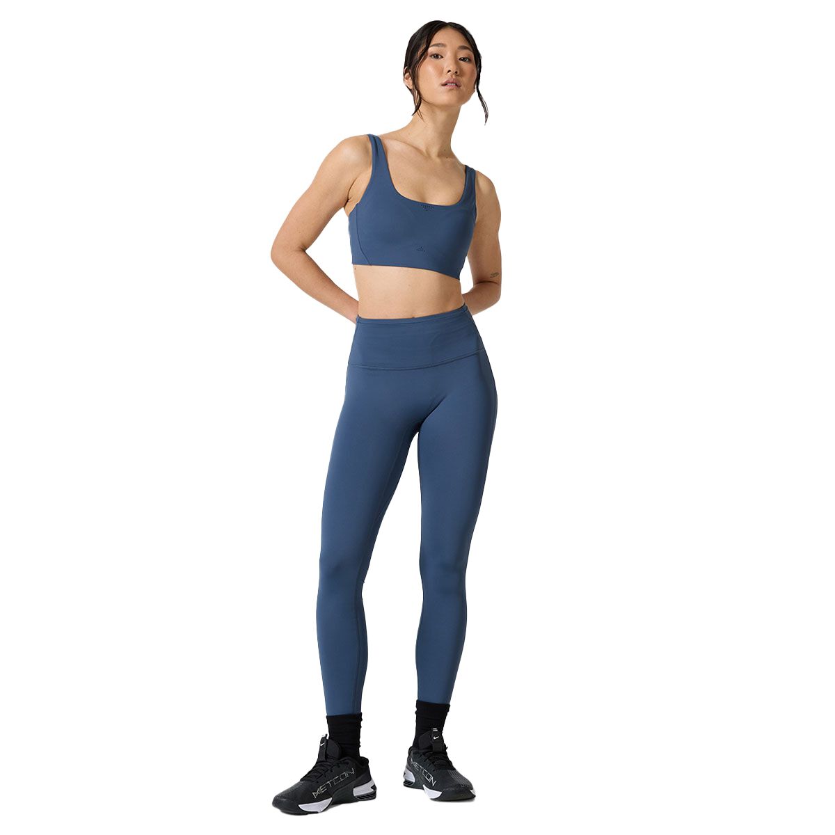 Ell/Voo Womens Hera Crop Sports Bra - Blue slider