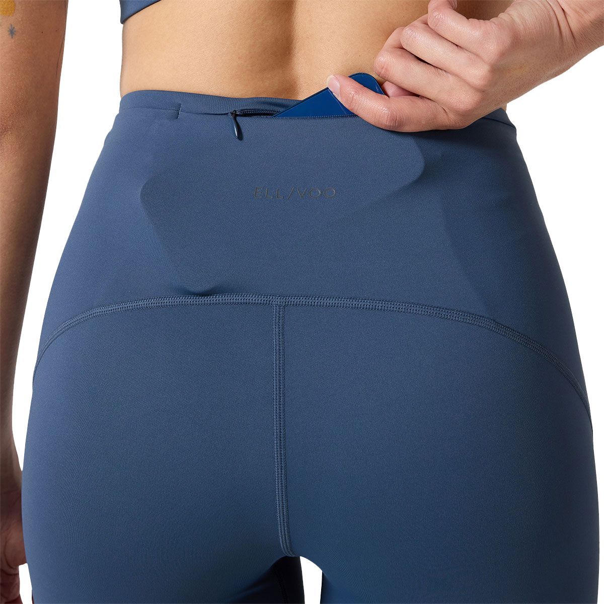 Ell/Voo Womens Hera Full Length Training Tights Blue L - Blue slider
