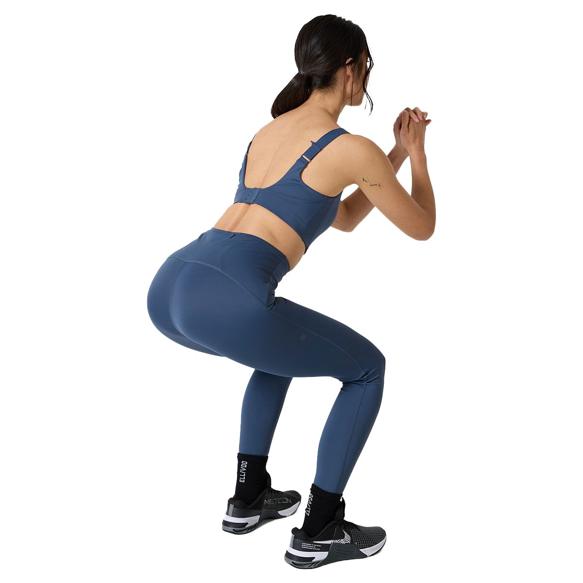 Ell/Voo Womens Hera Full Length Training Tights Blue L - Blue slider