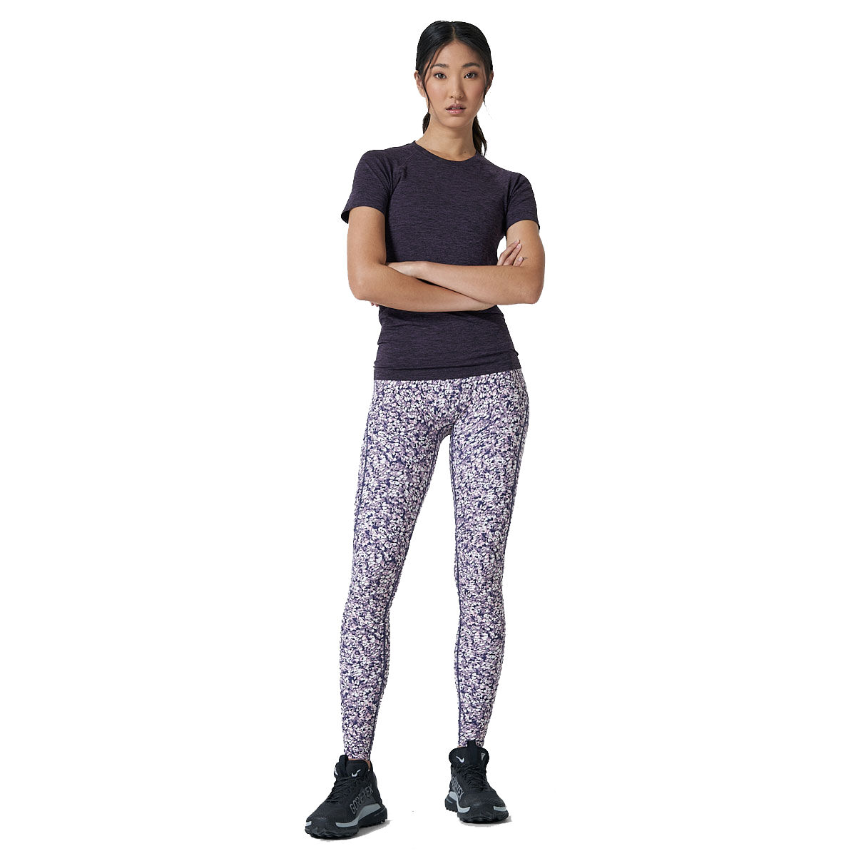 Ell/Voo Womens Hera Full Length Training Tights - Purple slider