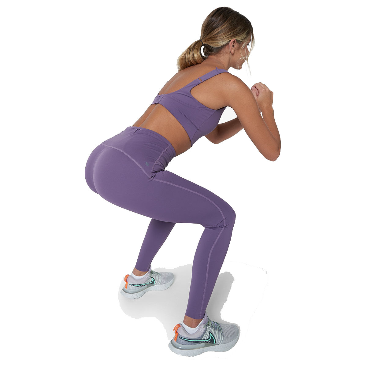 Ell/Voo Womens Hera Full Length Training Tights Purple M - Purple slider