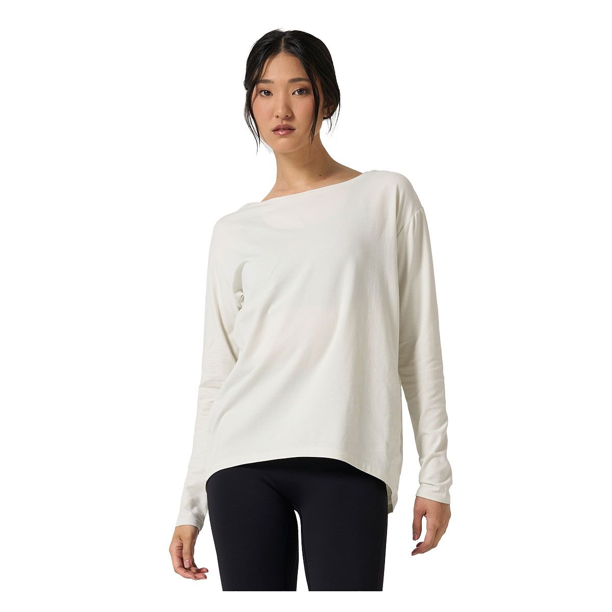 Ell/Voo Womens Juni Long Sleeve Tee - Off White slider