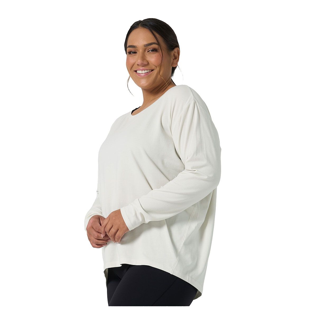 Ell/Voo Womens Juni Long Sleeve Tee - Off White slider