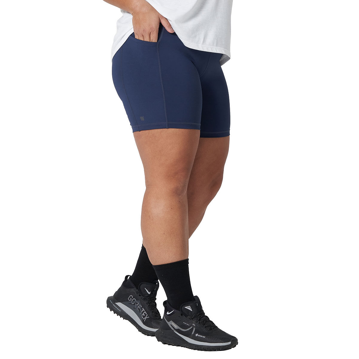 Ell/Voo Womens Kara 5 Inch Pocket Tights - Navy slider