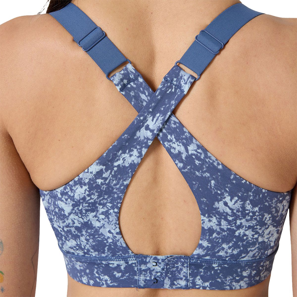 Ell/Voo Womens Kara Crop Sports Bra - Blue/Grey slider